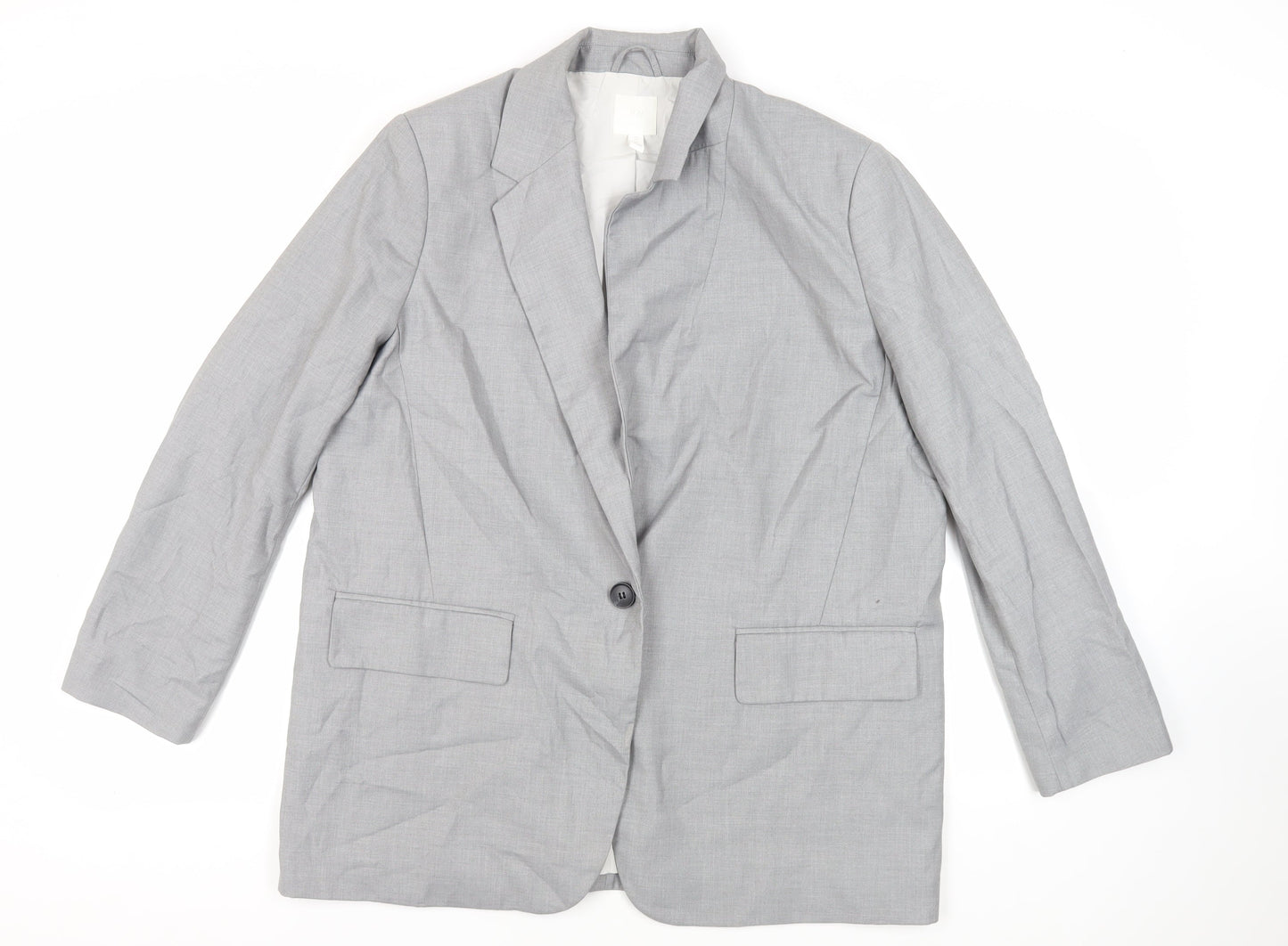 Womens UK Size L H&M Grey Jacket