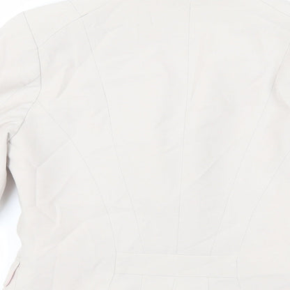 H&M Womens Beige Jacket Blazer Size 8 Button