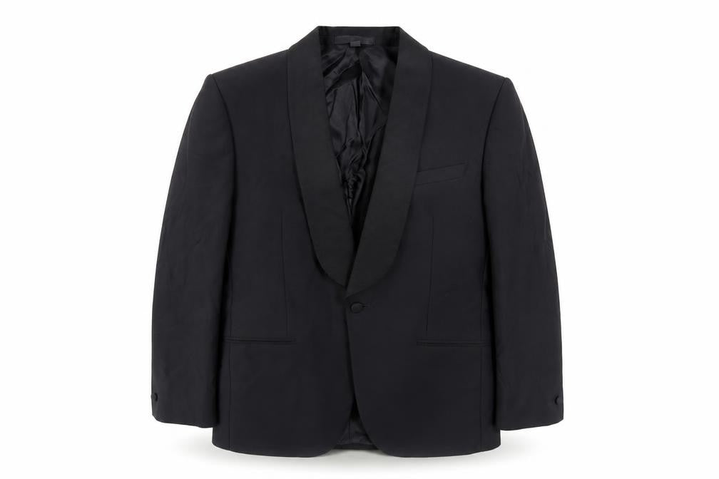 Mens UK Size 40 Marks and Spencer Regular Black Suit Tuxedo