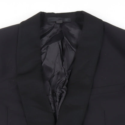 Mens UK Size 40 Marks and Spencer Regular Black Suit Tuxedo