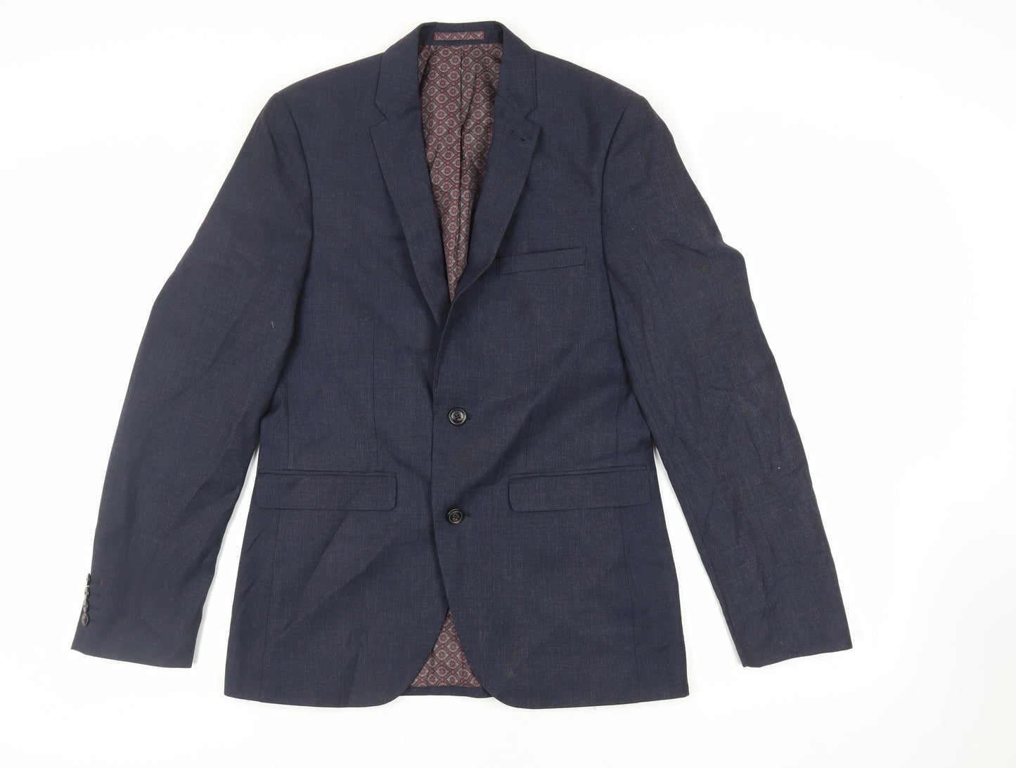 Mens UK Size 38 Burton Regular Blue Suit Jacket