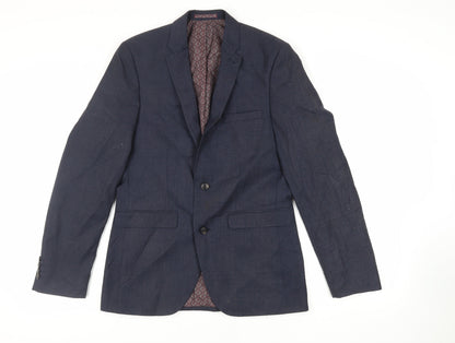 Mens UK Size 38 Burton Regular Blue Suit Jacket