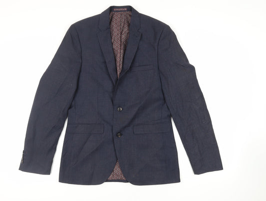Mens UK Size 38 Burton Regular Blue Suit Jacket