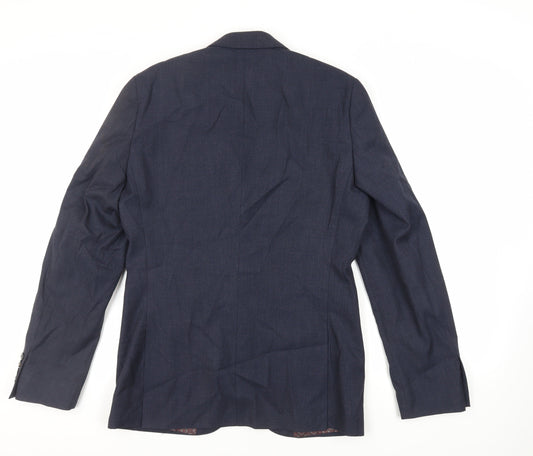 Mens UK Size 38 Burton Regular Blue Suit Jacket