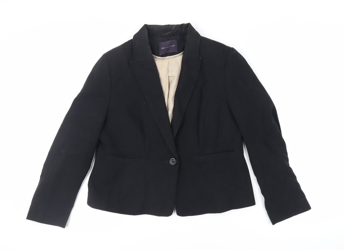 Womens UK Size 14 Marks and Spencer Black Jacket