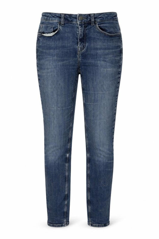The White Company Womens Blue Cotton Skinny Jeans Size 8 L31 in Regular Zip