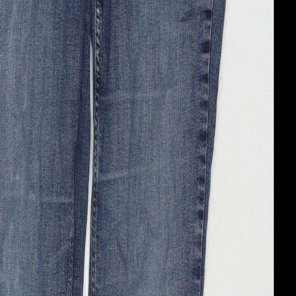 The White Company Womens Blue Cotton Skinny Jeans Size 8 L31 in Regular Zip