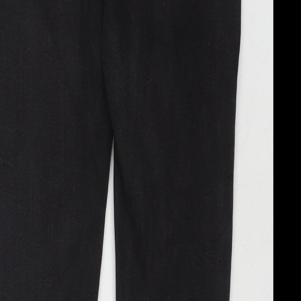 Womens UK Size 8 Denim & Co. Regular Fit Cropped Black Jeans