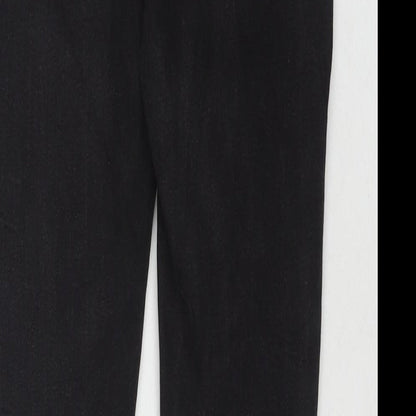 Womens UK Size 8 Denim & Co. Regular Fit Cropped Black Jeans