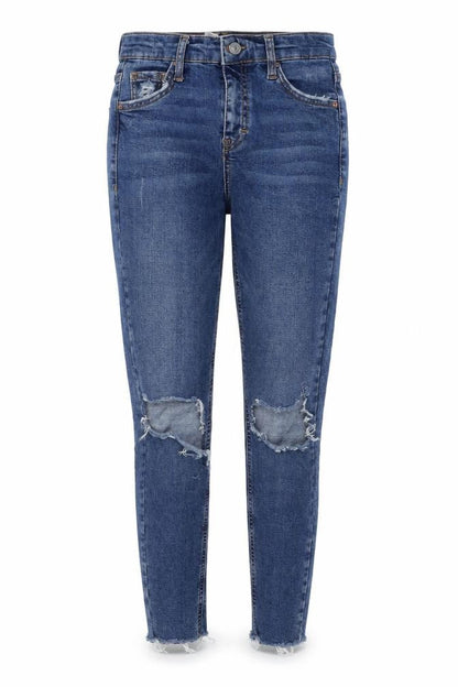 Womens UK Size 26 in Topshop Regular Fit Skinny Blue Jeans
