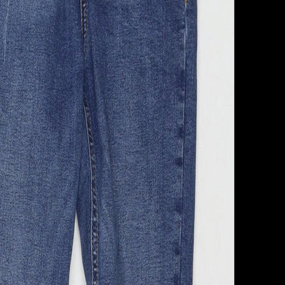 Topshop Womens Blue Cotton Skinny Jeans Size 26 in L30 in Regular Zip