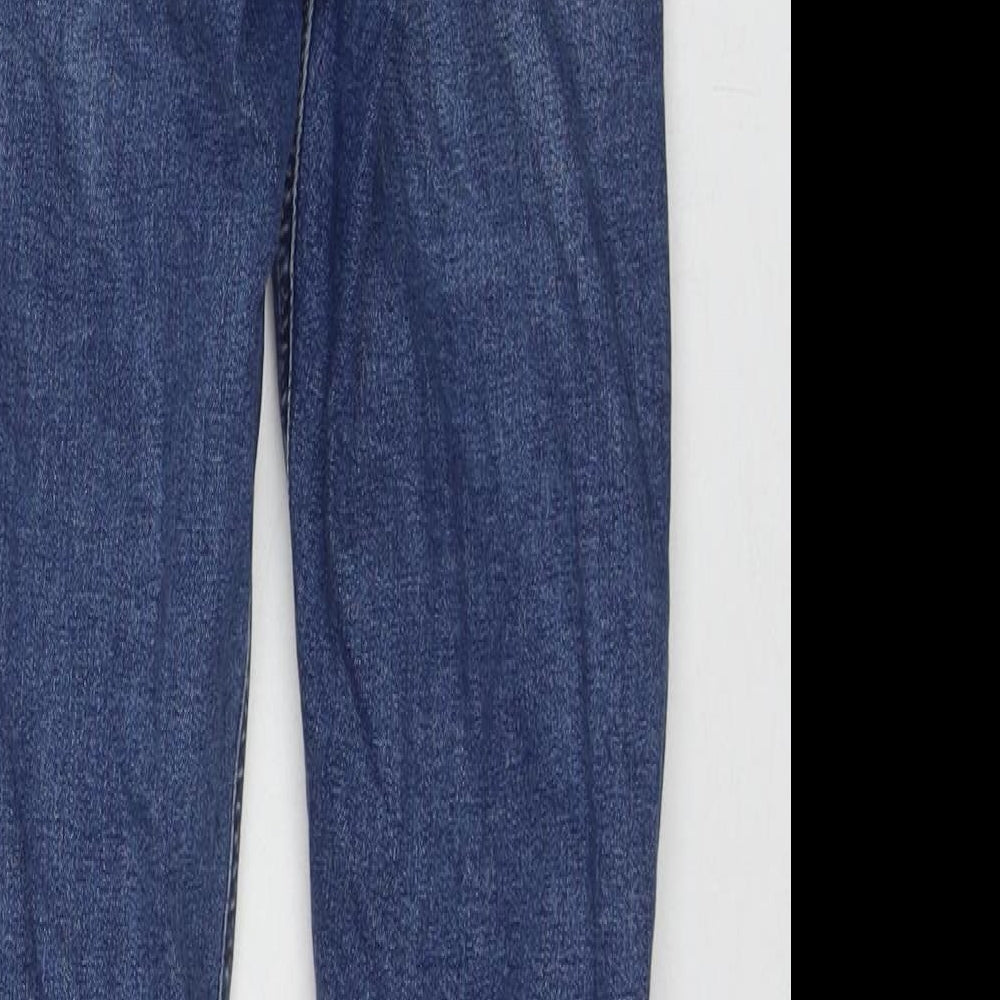 Topshop Womens Blue Cotton Skinny Jeans Size 26 in L30 in Regular Zip