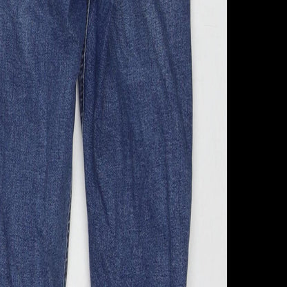 Topshop Womens Blue Cotton Skinny Jeans Size 26 in L30 in Regular Zip
