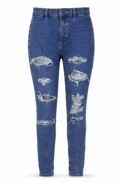 Womens UK Size 28 in Topshop Regular Fit Skinny Blue Jeans