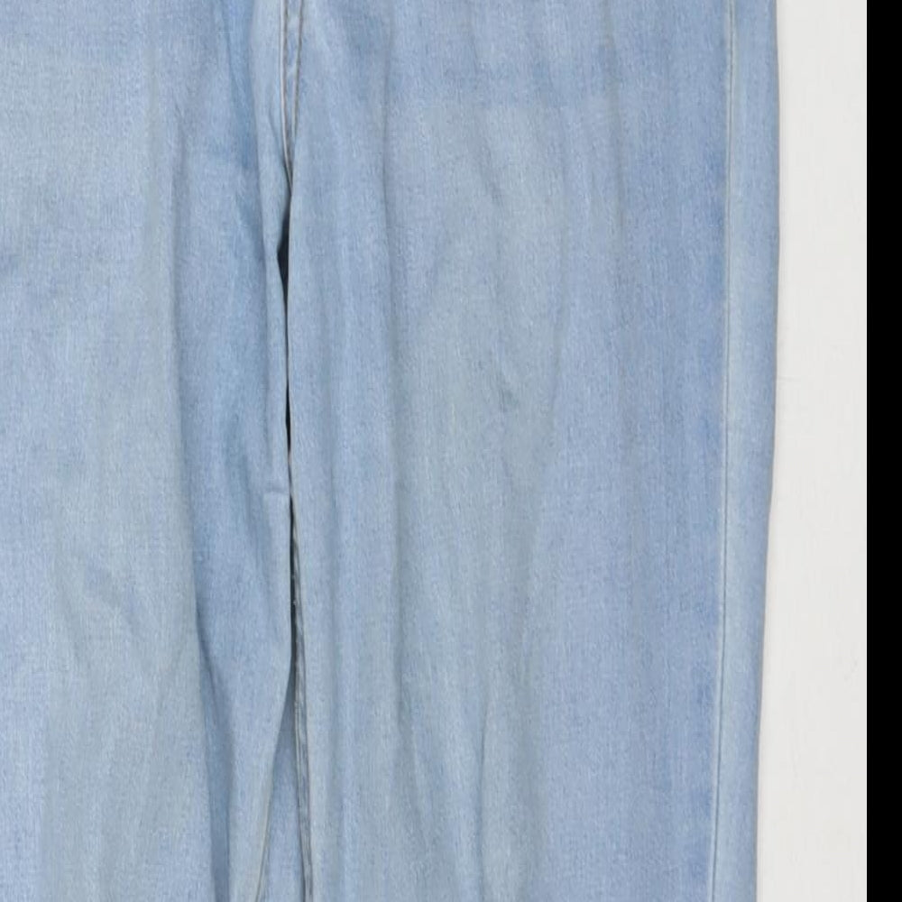 New Look Womens Blue Cotton Skinny Jeans Size 10 L28 in Regular Zip