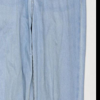 New Look Womens Blue Cotton Skinny Jeans Size 10 L28 in Regular Zip