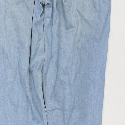 New Look Womens Blue Cotton Skinny Jeans Size 10 L28 in Regular Zip