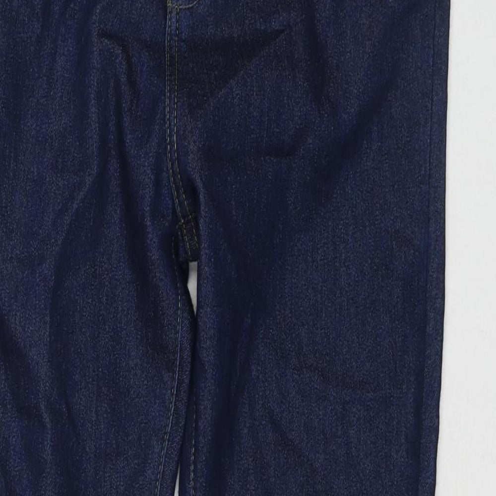 Boohoo Womens Blue Cotton Skinny Jeans Size 10 L27 in Regular Zip