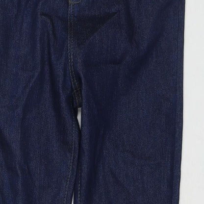 Boohoo Womens Blue Cotton Skinny Jeans Size 10 L27 in Regular Zip