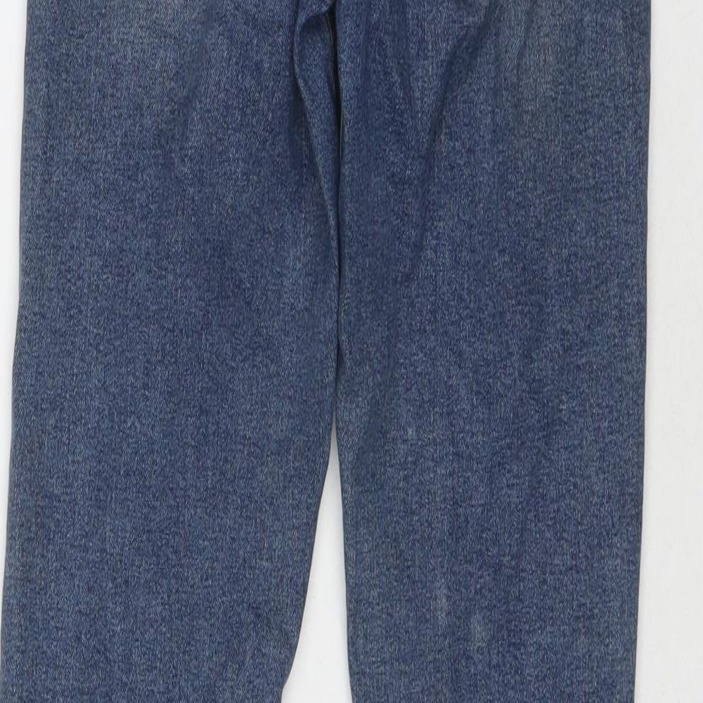 Topshop Womens Blue Cotton Flared Jeans Size 26 in L32 in Regular Zip