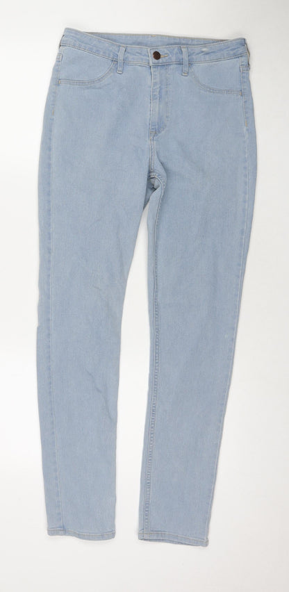 Womens UK Size 30 in H&M Slim Fit Straight Blue Jeans