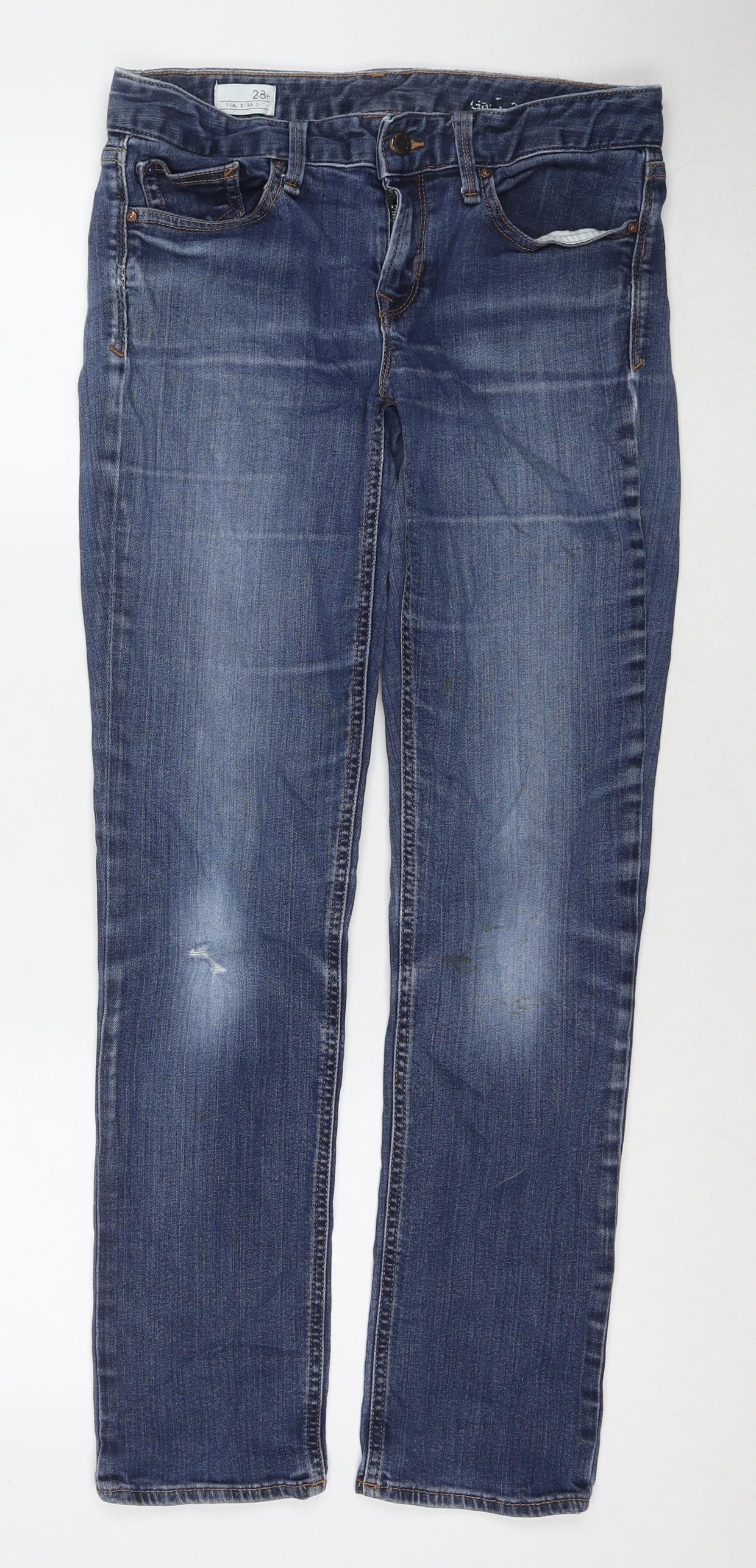 Gap Womens Blue Cotton Skinny Jeans Size 28 in L29 in Regular Zip