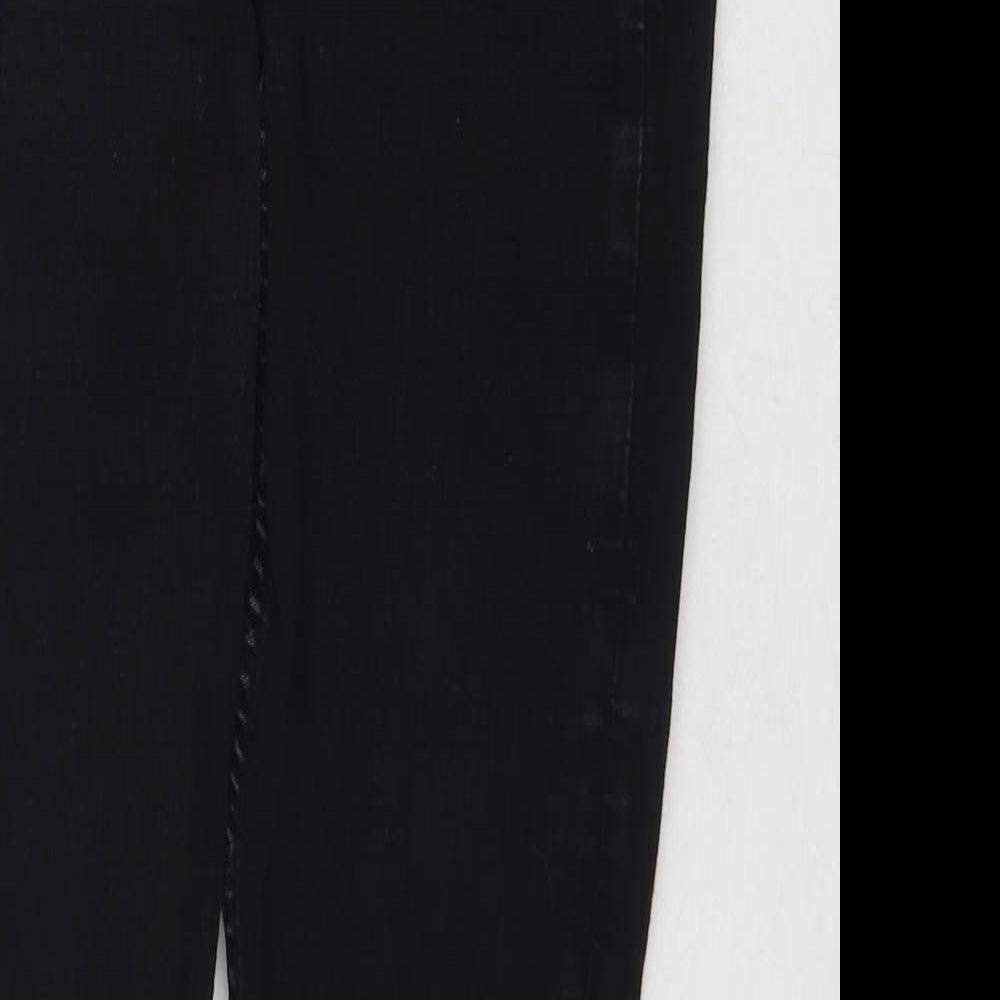 Marks and Spencer Womens Blue Cotton Skinny Jeans Size 10 L27 in Regular Zip
