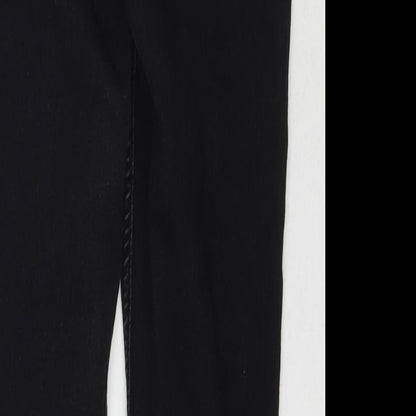 Marks and Spencer Womens Blue Cotton Skinny Jeans Size 10 L27 in Regular Zip