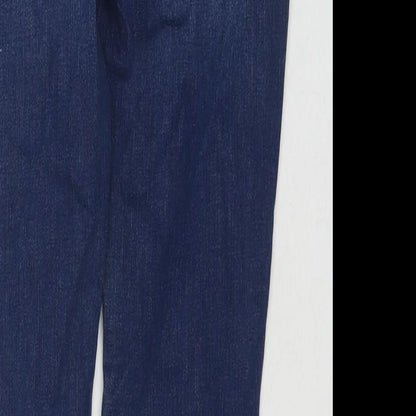 Khost Womens Blue Cotton Skinny Jeans Size 8 L27 in Regular Zip