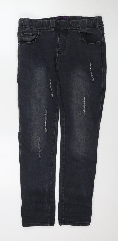 Voir Jeans Womens Grey Cotton Jegging Jeans Size L L28 in Regular