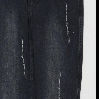 Voir Jeans Womens Grey Cotton Jegging Jeans Size L L28 in Regular
