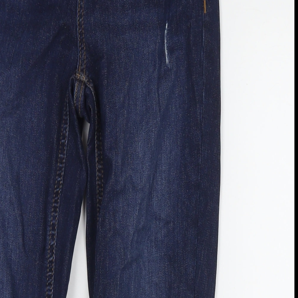 F&F Womens Blue Cotton Skinny Jeans Size 6 L27 in Regular Zip