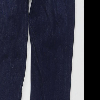 F&F Womens Blue Cotton Skinny Jeans Size 6 L27 in Regular Zip