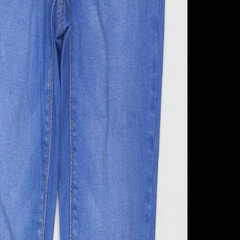 Denim & Co. Womens Blue Cotton Skinny Jeans Size 8 L27 in Regular Zip