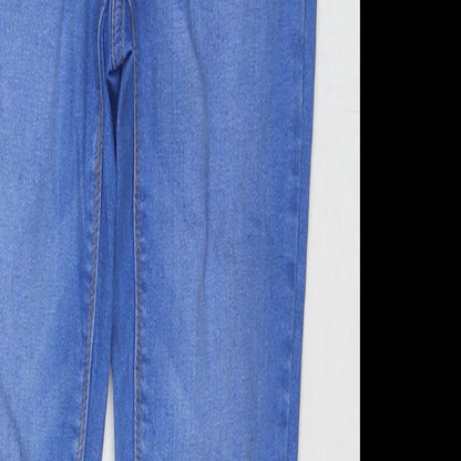 Denim & Co. Womens Blue Cotton Skinny Jeans Size 8 L27 in Regular Zip