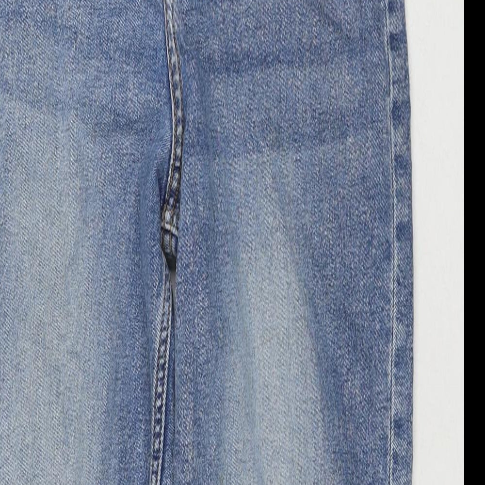 Divided by H&M Womens Blue Cotton Mom Jeans Size 6 L28 in Regular Zip