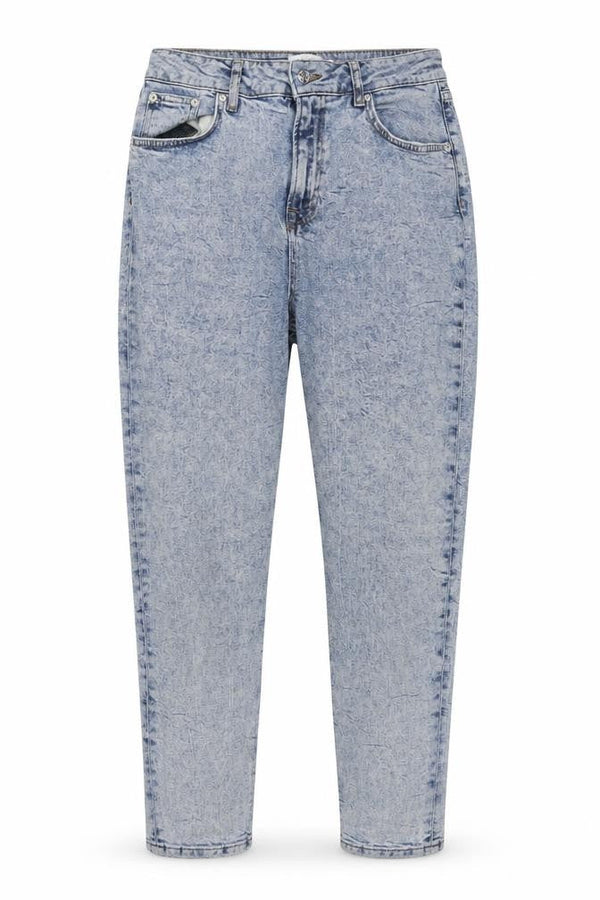 Nakd Womens Blue Cotton Mom Jeans Size 12 L26 in Regular Zip