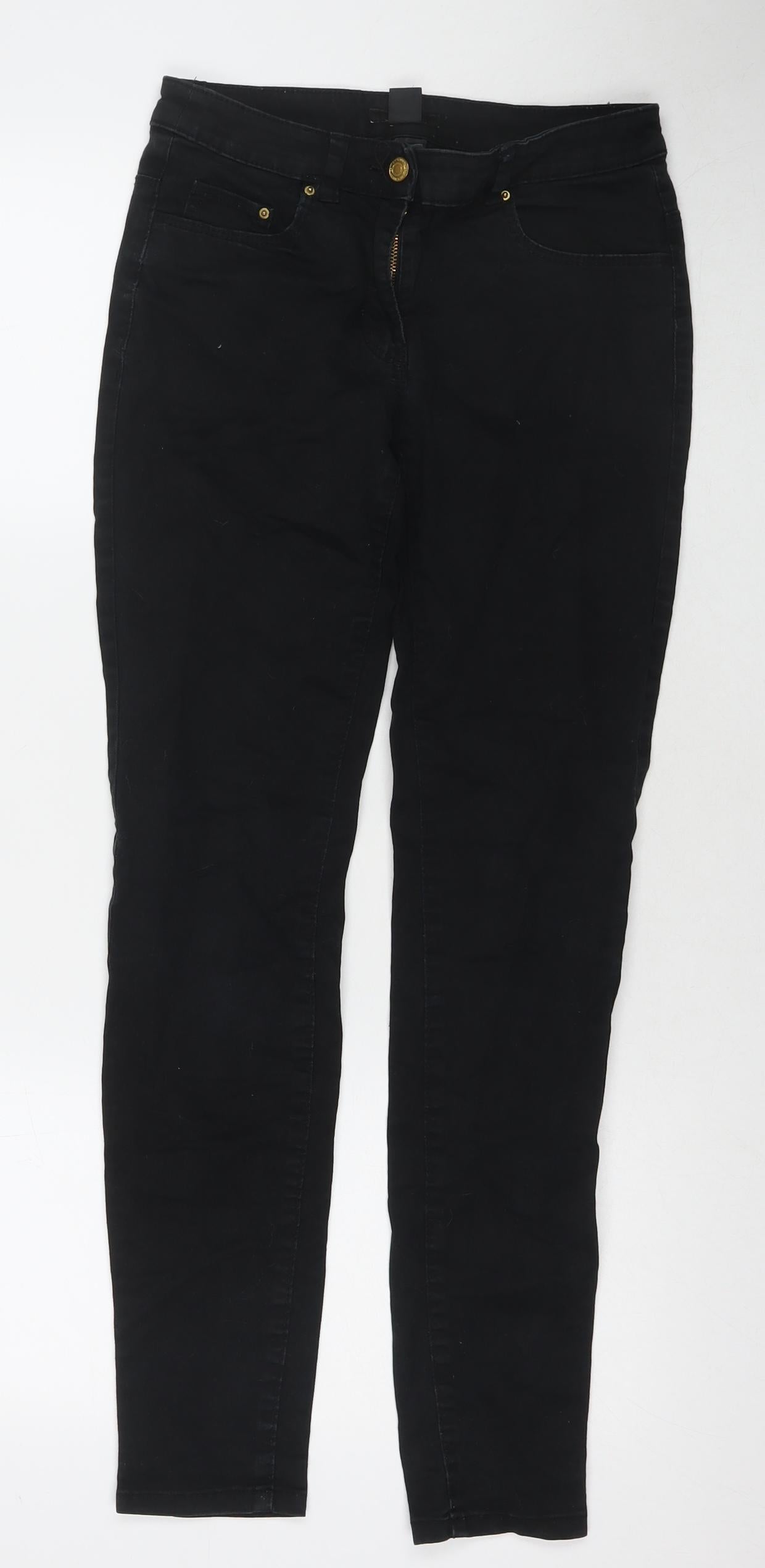 Womens UK Size 8 H&M Regular Fit Skinny Black Jeans