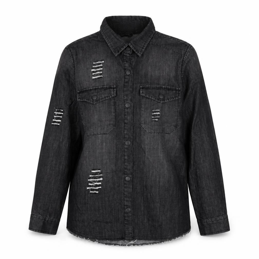 Womens UK Size 8 I SAW IT FIRST Black Basic Button-Up