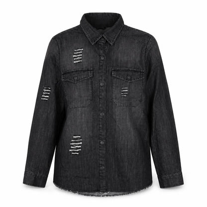 Womens UK Size 8 I SAW IT FIRST Black Basic Button-Up
