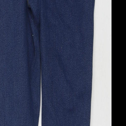 Boohoo Womens Blue Cotton Skinny Jeans Size 10 L29 in Regular Zip