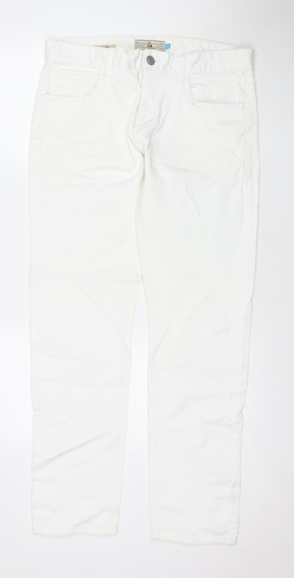 Mens UK Size 34 in NEXT Regular Fit Straight White Jeans
