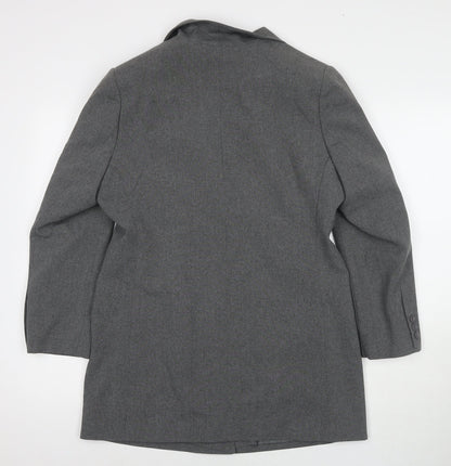 Classics Womens Grey Jacket Blazer Size 12 Button