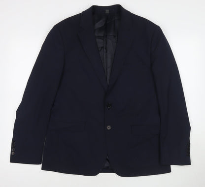 Mens UK Size 40 Marks and Spencer Regular Blue Suit Jacket