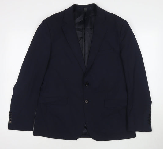 Mens UK Size 40 Marks and Spencer Regular Blue Suit Jacket