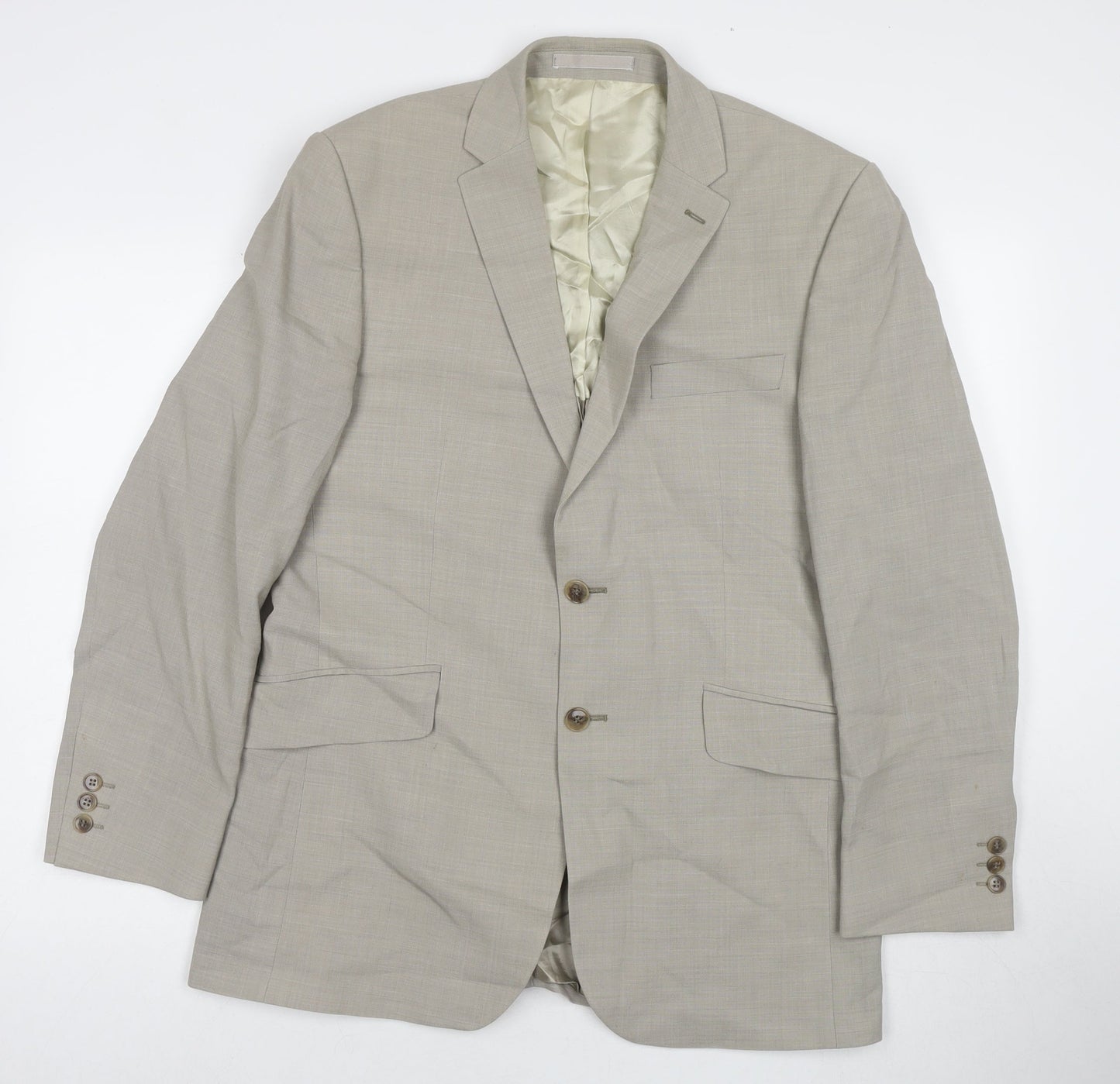Mens UK Size 40 Karl Jackson Regular Beige Suit Jacket