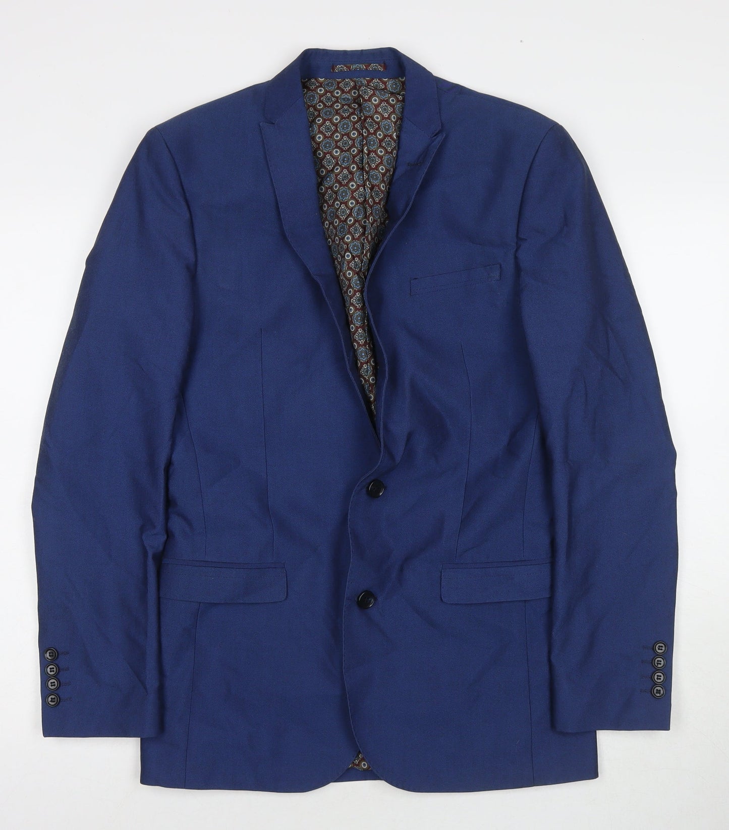Mens UK Size 36 Fellini Regular Blue Suit Jacket