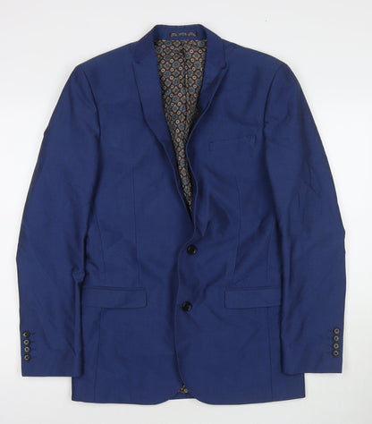 Mens UK Size 36 Fellini Regular Blue Suit Jacket