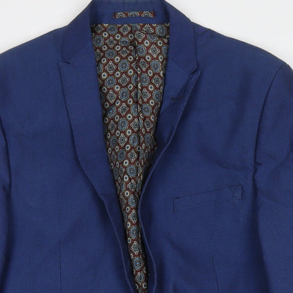 Mens UK Size 36 Fellini Regular Blue Suit Jacket