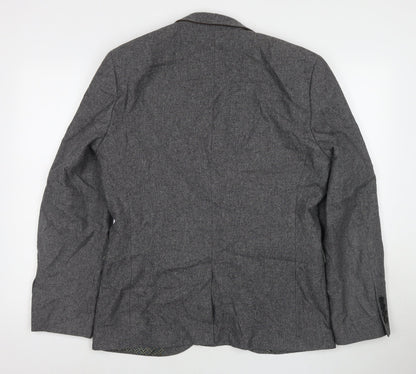 NEXT Mens Grey Wool Jacket Suit Jacket Size 40 Regular